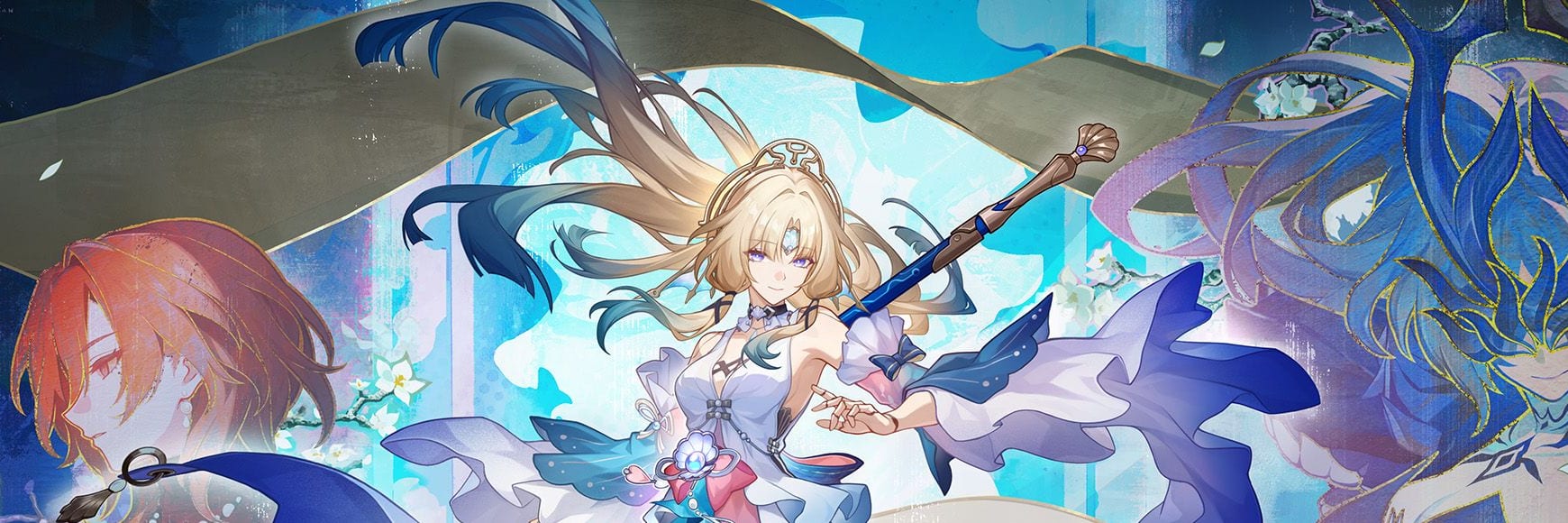 Honkai: Star Rail version 4.6 key art of Pearl holding her staff